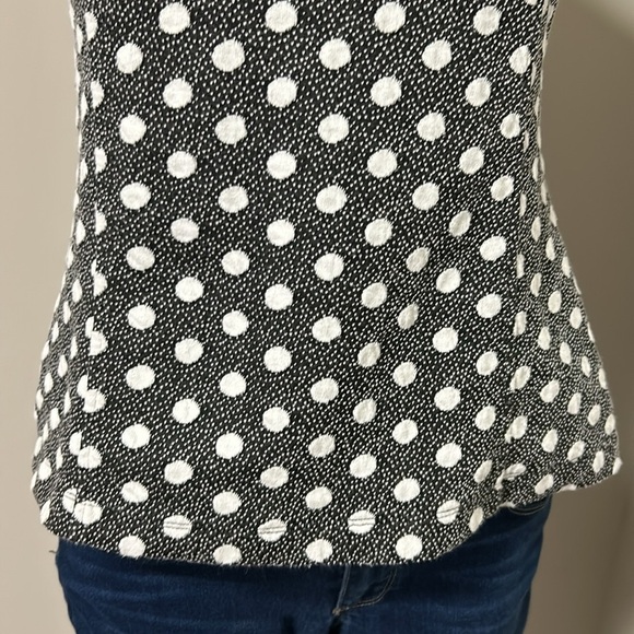 Anthropologie Maeve Polka Dot Jacquard V-Neck Tank Top Sleeveless Size S - Picture 6 of 13